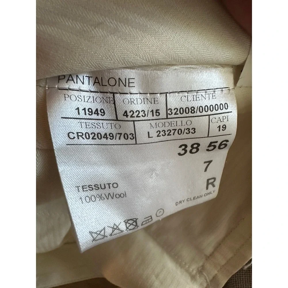 Canali Pants Kei Men 38 Tan Wool Trousers Slacks Italy Luxury Sartorial Business